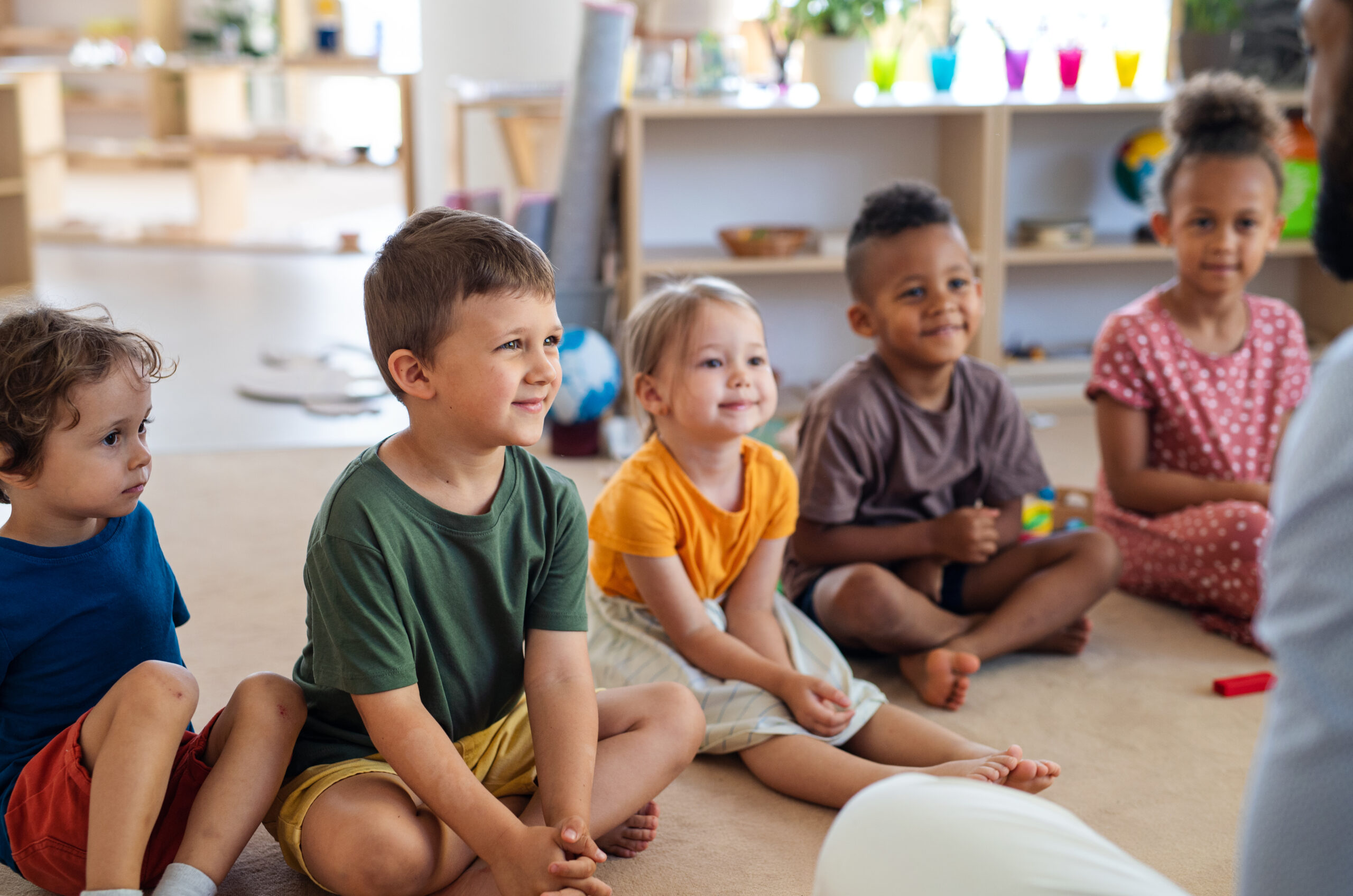 Children learning in preschool classroom