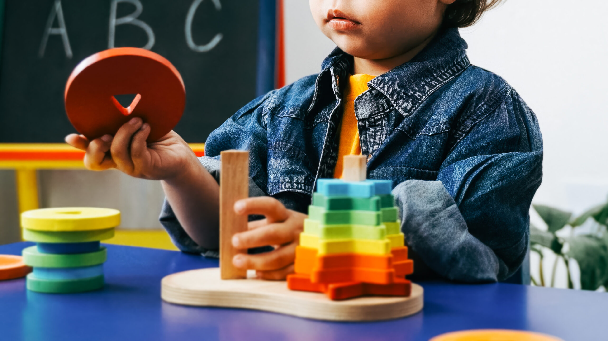 Smiling preschool student